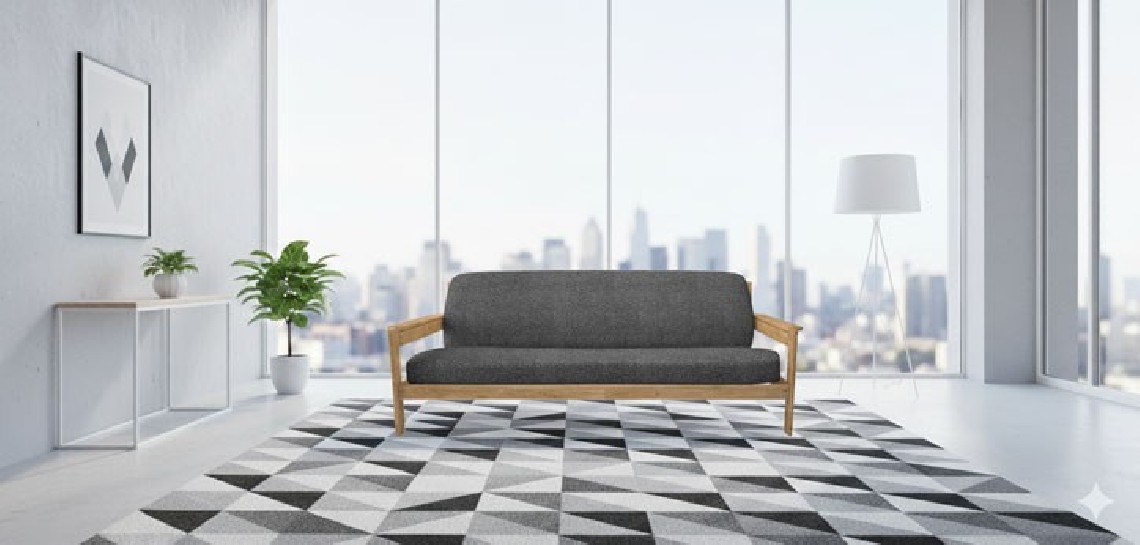 Funda superelástica para sofá cama nido con brazos de madera – Modelo Roc