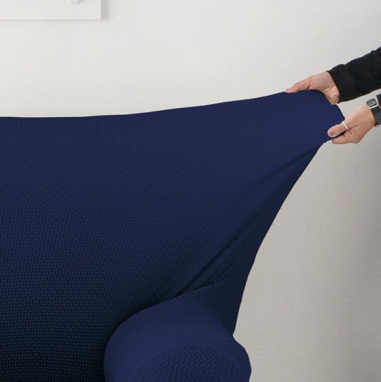 Funda bielástica para sofá cama nido con brazos de madera – Modelo Cora