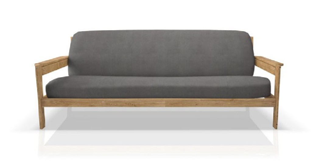 Funda elástica para sofá cama nido con brazos de madera – Modelo Ulises