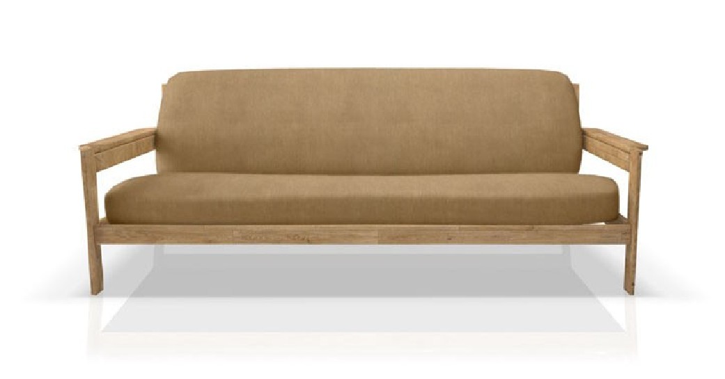 Funda elástica para sofá cama nido con brazos de madera – Modelo Ulises