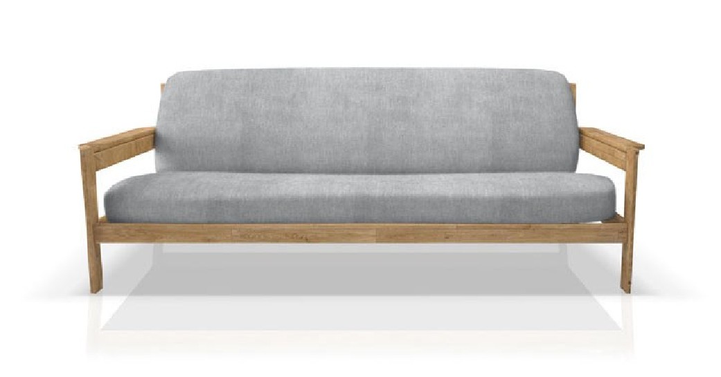 Funda elástica para sofá cama nido con brazos de madera – Modelo Ulises