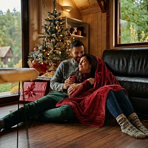 Manta Pierre Cardin para sofá — Fibra acrílica dralón fabricada en España