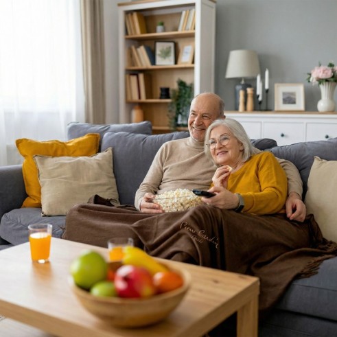 Manta Pierre Cardin para sofá — Fibra acrílica dralón fabricada en España