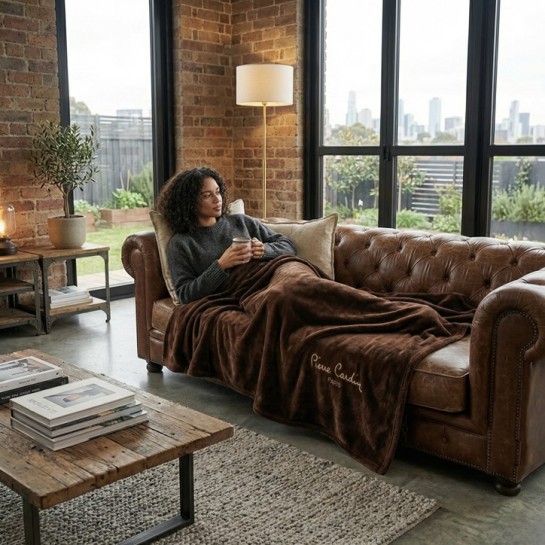 Manta Velvet para sofá y cama marca Pierre Cardin