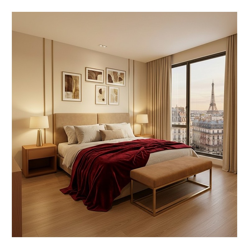 Manta Pierre Cardin para sofá — Fibra acrílica dralón fabricada en España