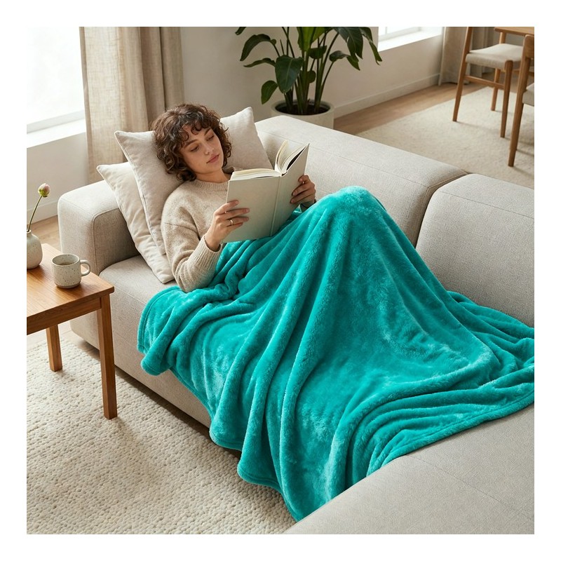 Manta suave de invierno Sedalina para sofá — 100% poliéster Manta suave de invierno Sedalina para sofá — 100% poliéster