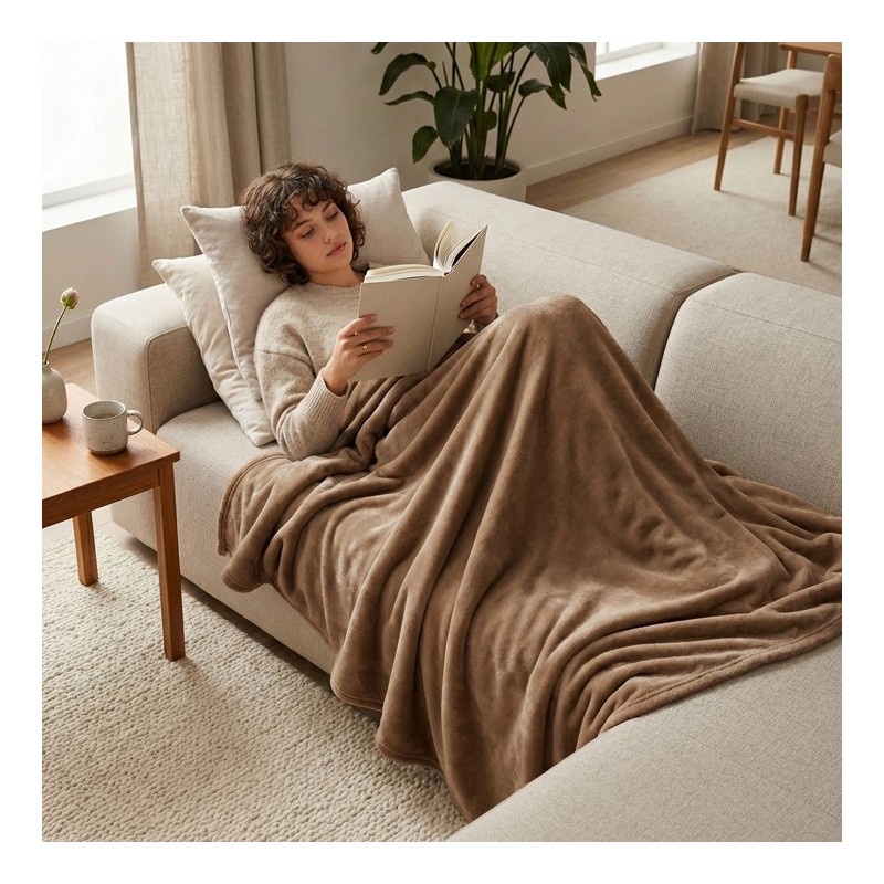 Manta suave de invierno Sedalina para sofá — 100% poliéster Manta suave de invierno Sedalina para sofá — 100% poliéster