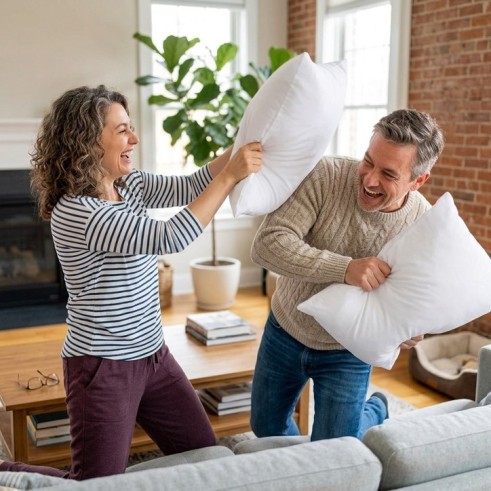 Relleno para cojines decorativos — Fibra sintética hipoalergénica y antiácaros