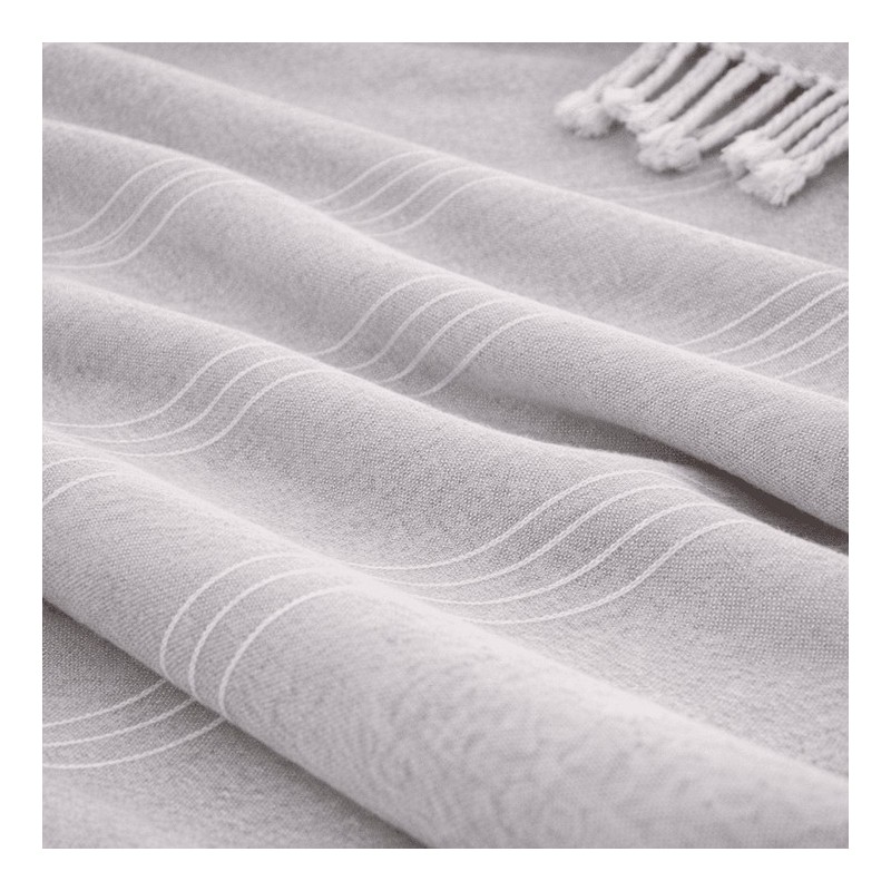 Plaid Foulard multiusos con flecos — Algodón y poliéster para sofá y cama Plaid Foulard multiusos con flecos — Algodón y poliéster para sofá y cama