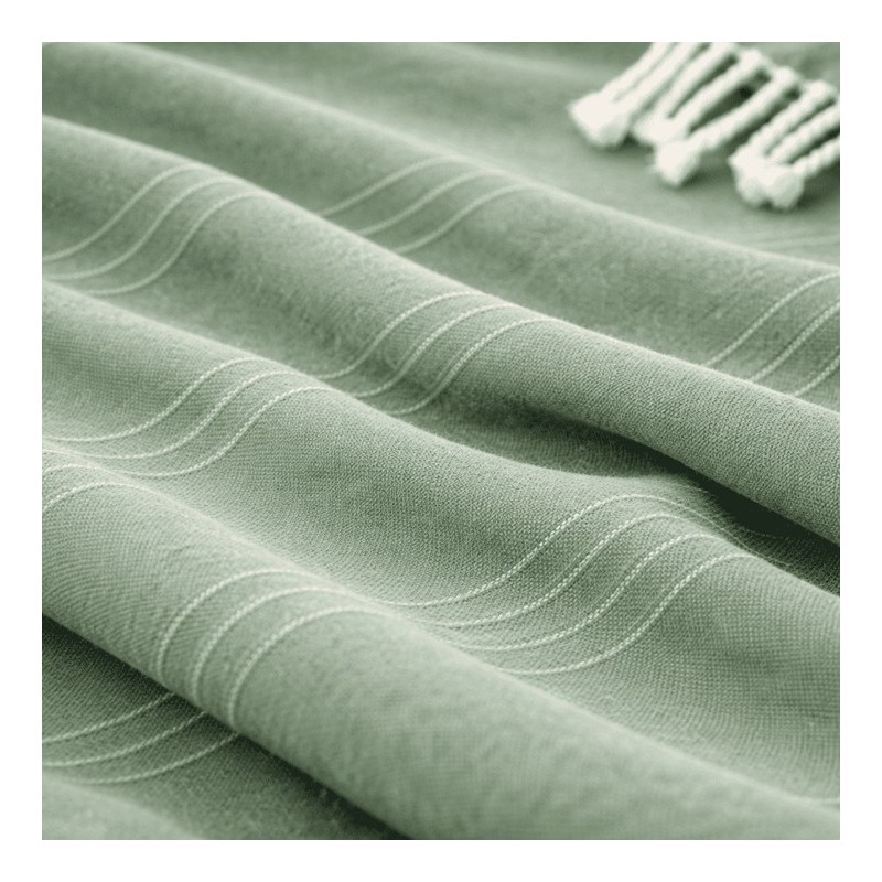 Plaid Foulard multiusos con flecos — Algodón y poliéster para sofá y cama Plaid Foulard multiusos con flecos — Algodón y poliéster para sofá y cama