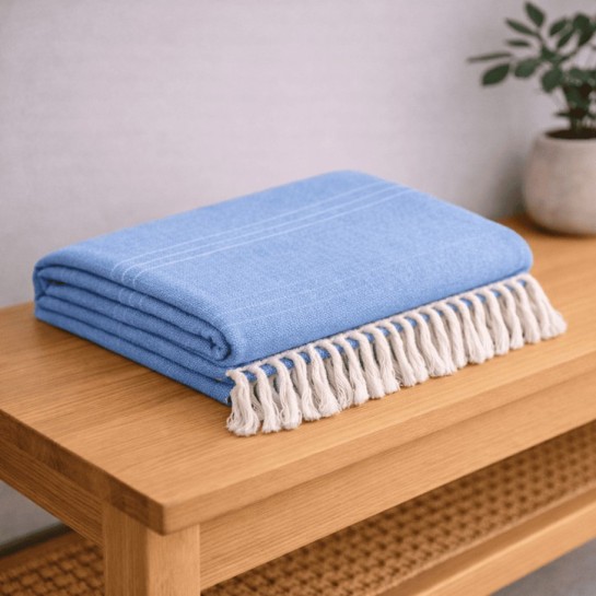 Plaid Foulard Multiusos para sofá y cama con flecos