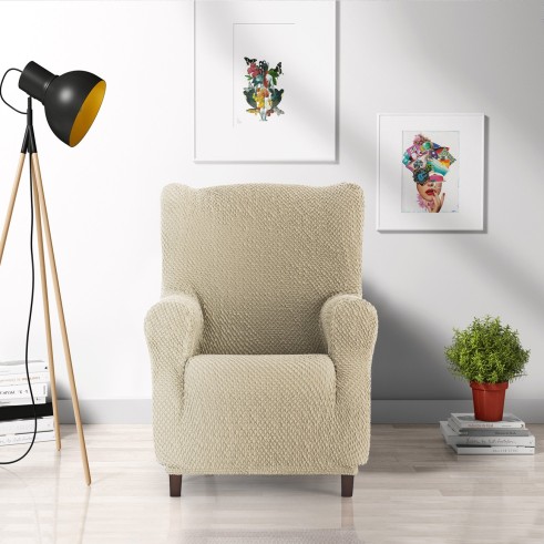 Funda Bielástica para Sillón Orejero Modelo Thor – Elegancia y Protección