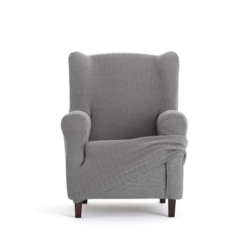 Funda Superelástica para Sillón Orejero Modelo Jaz – Elegancia Moderna con Chevron