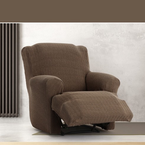 Funda Superelástica para Sillón Relax Pies Juntos Modelo Jaz – Protección con Diseño Chevron