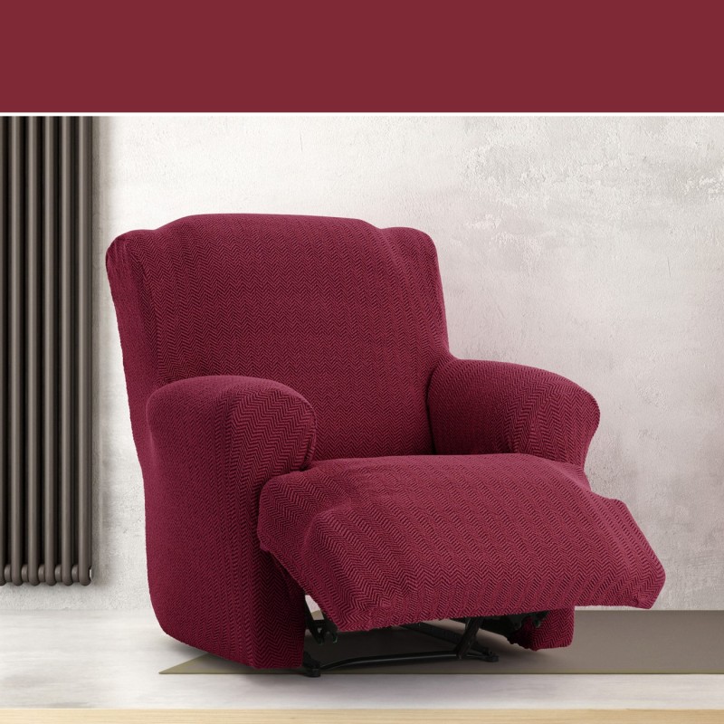 Funda Superelástica para Sillón Relax Pies Juntos Modelo Jaz – Protección con Diseño Chevron