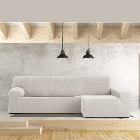 Funda Superelástica para Chaise Longue Modelo Jaz – Cobertura Chevron y Comodidad
