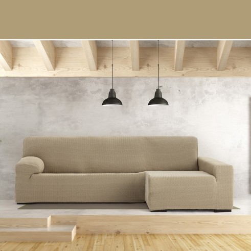 Funda Superelástica para Chaise Longue Modelo Jaz – Cobertura Chevron y Comodidad