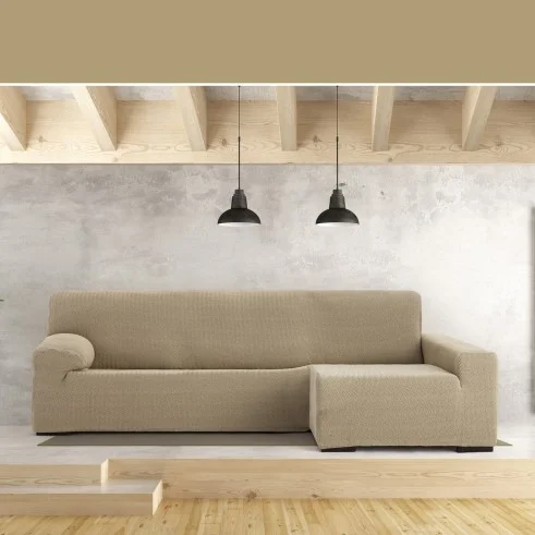 Funda Superelástica para Chaise Longue Modelo Jaz – Cobertura Chevron y Comodidad