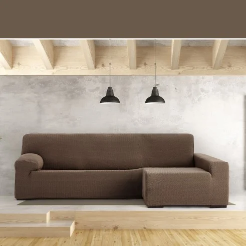 Funda Superelástica para Chaise Longue Modelo Jaz – Cobertura Chevron y Comodidad