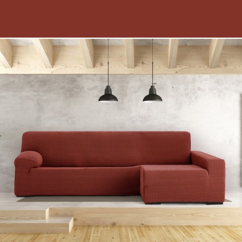 Funda Superelástica para Chaise Longue Modelo Jaz – Cobertura Chevron y Comodidad