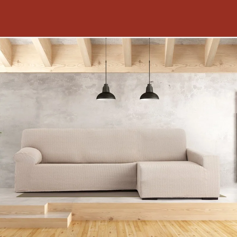 Funda para chaise longue superelástica modelo Jaz Funda para chaise longue superelástica modelo Jaz