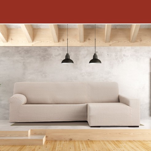 Funda Superelástica para Chaise Longue Modelo Jaz – Cobertura Chevron y Comodidad