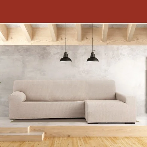 Funda Superelástica para Chaise Longue Modelo Jaz – Cobertura Chevron y Comodidad