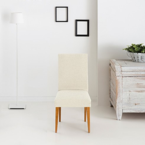 Pack dos fundas bielásticas con respaldo para silla modelo Dorian – Renovación y Estilo