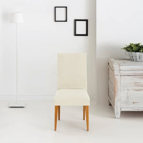 Pack dos fundas bielásticas con respaldo para silla modelo Dorian – Renovación y Estilo