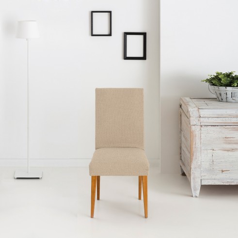 Pack dos fundas bielásticas con respaldo para silla modelo Dorian – Renovación y Estilo