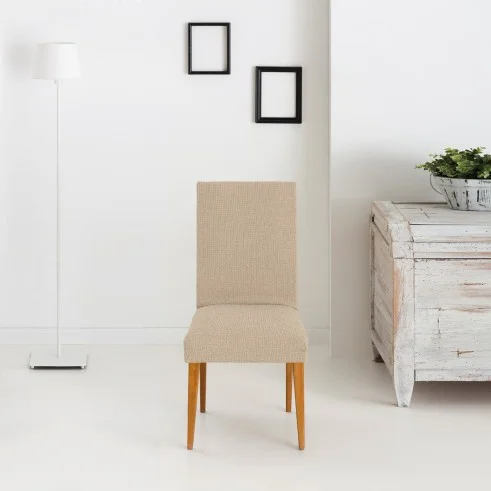 Pack dos fundas bielásticas con respaldo para silla modelo Dorian – Renovación y Estilo