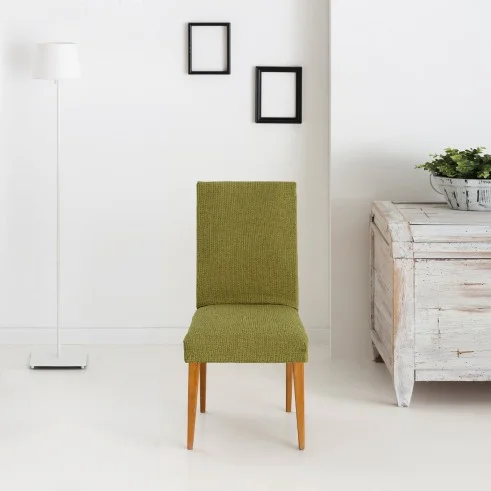 Pack dos fundas bielásticas con respaldo para silla modelo Dorian – Renovación y Estilo