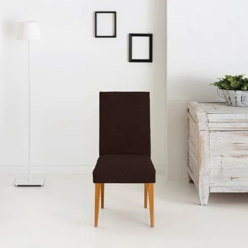 Pack dos fundas bielásticas con respaldo para silla modelo Dorian – Renovación y Estilo