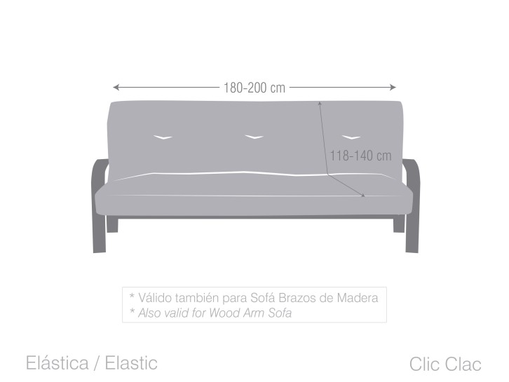 Funda elástica para sofá Clic-Clac modelo Aquiles