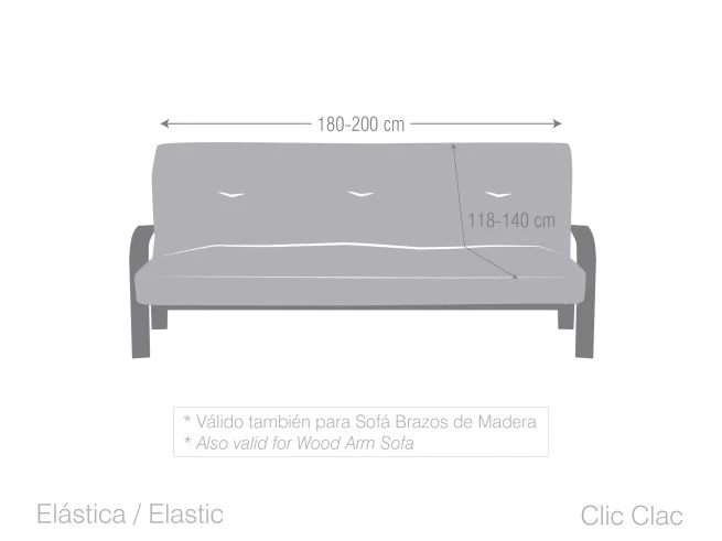 Funda elástica para sofá Clic-Clac modelo Aquiles
