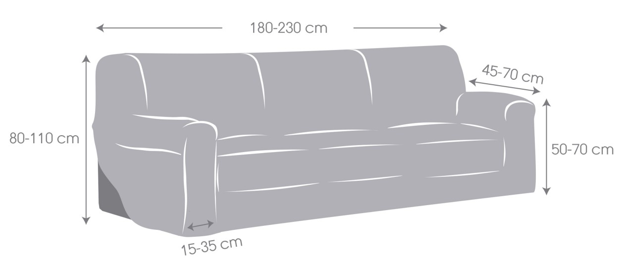 Funda bielástica para sofá modelo Cora