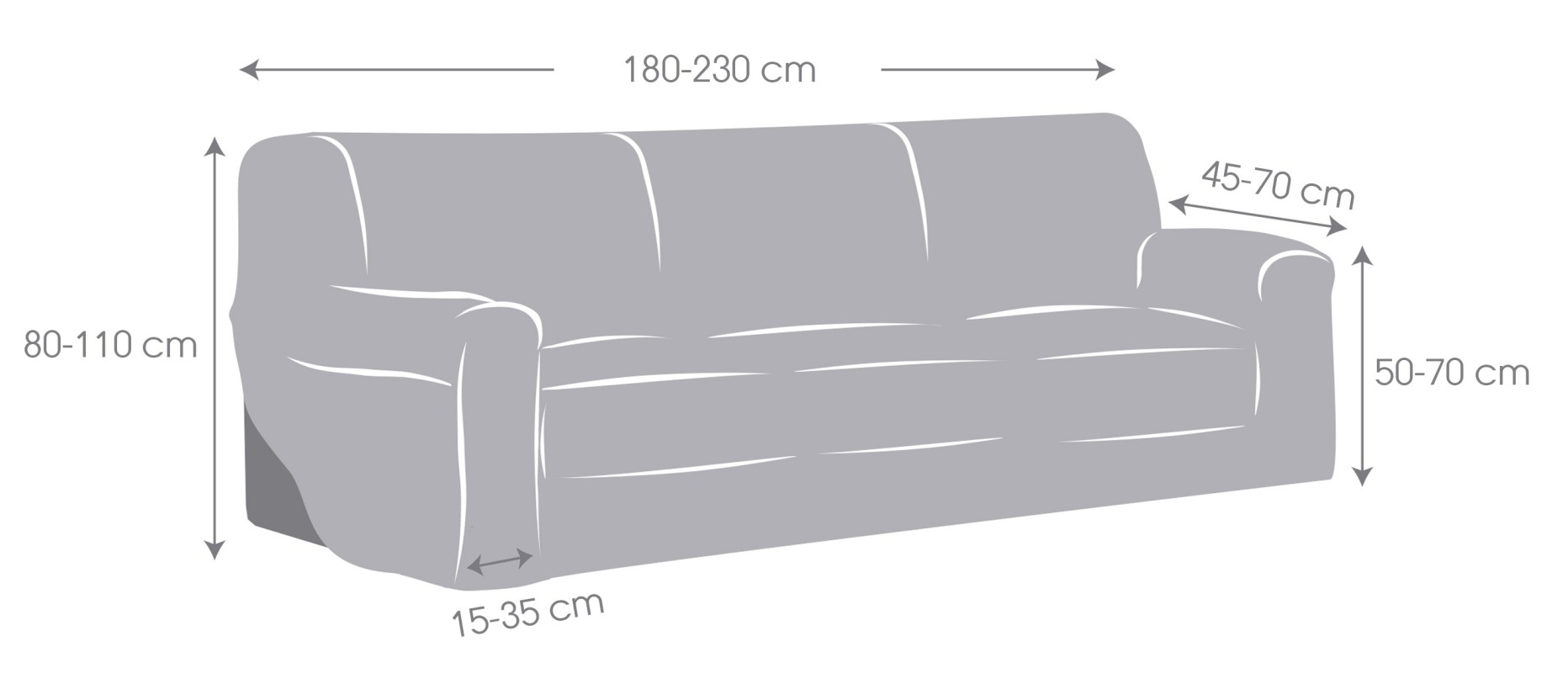 Funda bielástica para sofá modelo Cora – Estilo y Protección Funda bielástica para sofá modelo Cora – Estilo y Protección