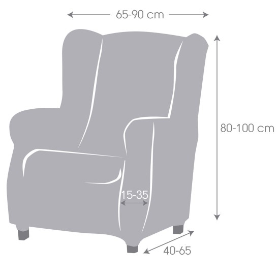 Funda bielástica para sillón orejero modelo Cora