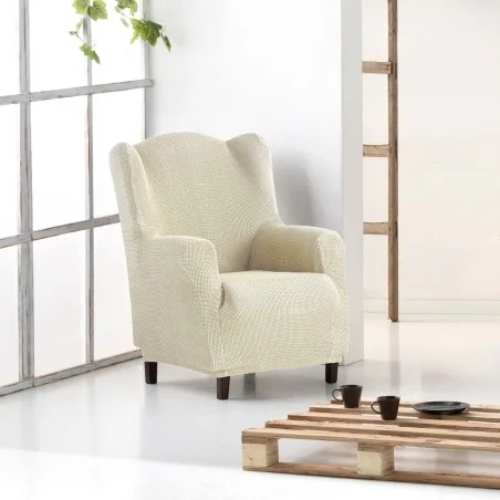 Funda bielástica para sillón orejero modelo Cora