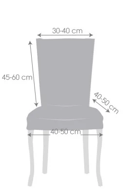 Pack dos fundas bielásticas con respaldo para silla modelo Cora
