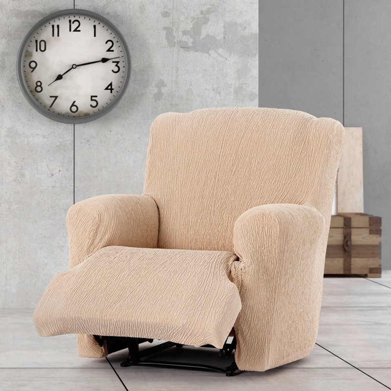 Funda elástica para sillón relax pies juntos Troya | Cobertura total con elegancia