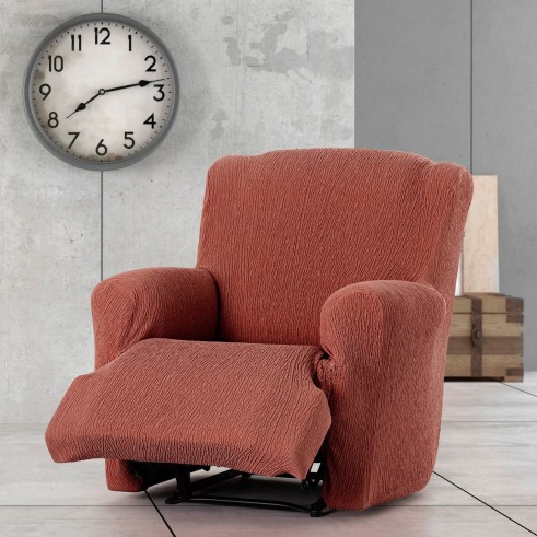 Funda elástica para sillón relax pies juntos Troya | Cobertura total con elegancia