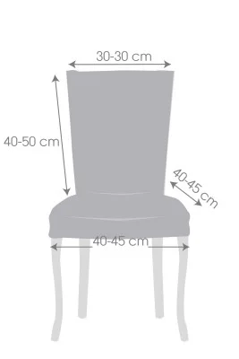 Pack dos fundas elásticas con respaldo para silla modelo Troya