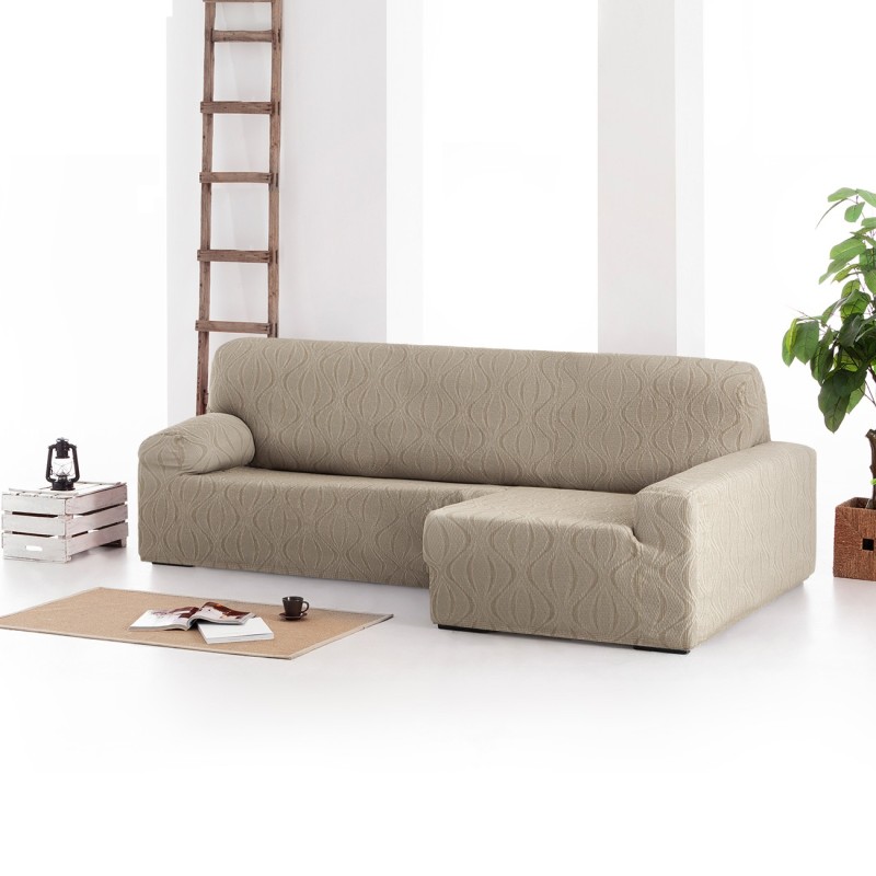 Funda elástica para chaise longue Iria | Estilo contemporáneo con ajuste a medida Funda elástica para chaise longue Iria | Estilo contemporáneo con ajuste a medida