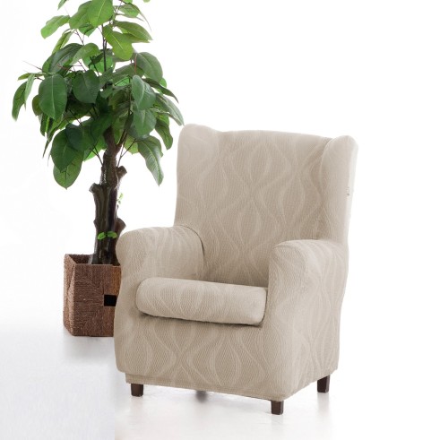 Funda elástica para sillón orejero Iria | Estilo renovado con textura moderna