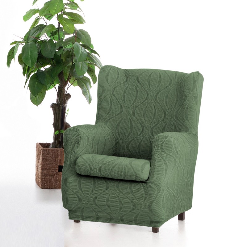 Funda elástica para sillón orejero Iria | Estilo renovado con textura moderna Funda elástica para sillón orejero Iria | Estilo renovado con textura moderna
