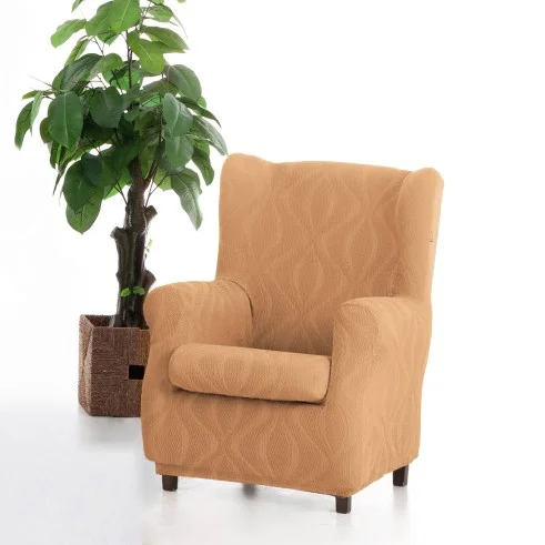 Funda elástica para sillón orejero Iria | Estilo renovado con textura moderna