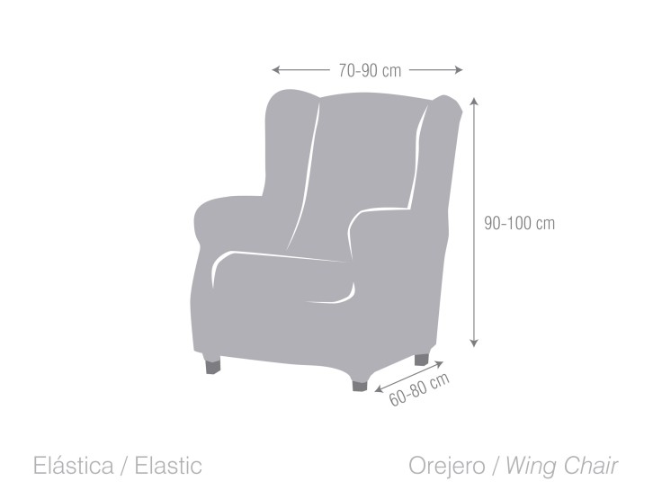 Funda elástica para sillón orejero modelo Argos