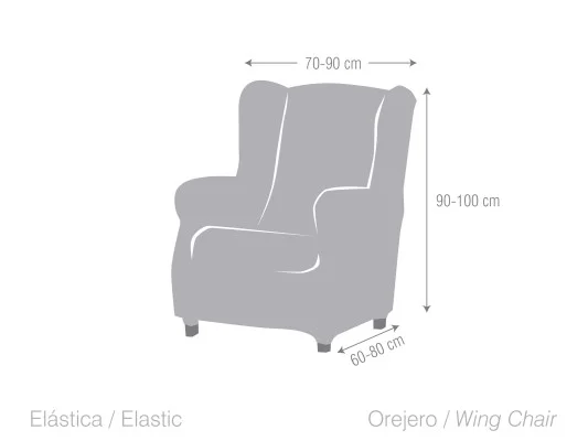 Funda elástica para sillón orejero modelo Argos