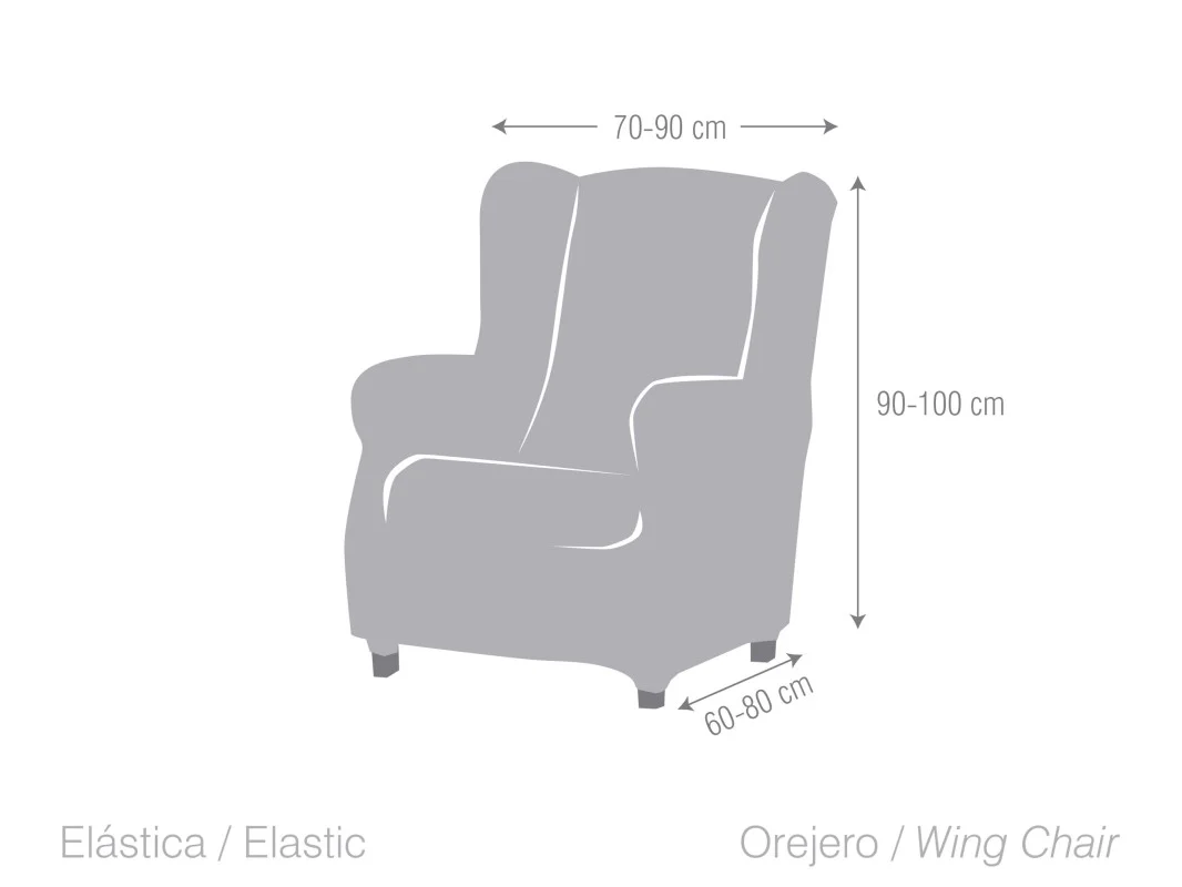 Funda elástica para sillón orejero modelo Argos Funda elástica para sillón orejero modelo Argos